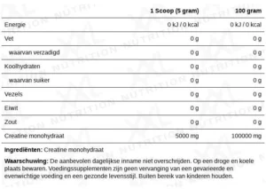 XXL CREATINE MONOHYDRAAT 250 GR - Afbeelding 2