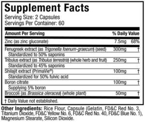 MUSCLETECH ALPHA TEST 120 CAPSULES - Afbeelding 2