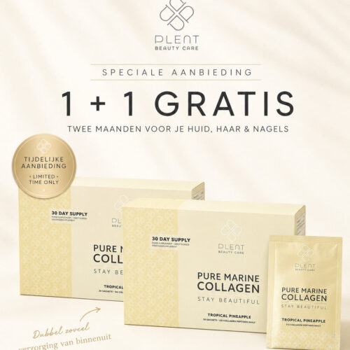 Pure Marine Collageen Poeder – Tropical Pineapple – 2×30 sachets – 1+1 Gratis Aanbieding -  tht dec 2026