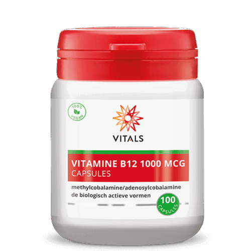 Vitamine B12 1000 µg – methyl- & adenosylcobalamine – 100 caps