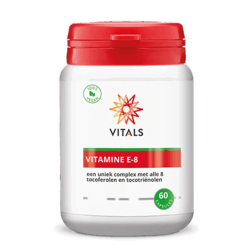 Vitamine E-8 – tocoferolen + tocotriënolen – 60 caps