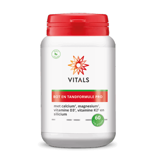 Bot en Tandformule Pro – Calcium, Magnesium, D3, K2 & Silicium – 60 Tabletten