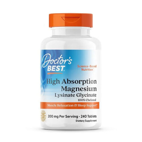 High Absorption Magnesium Lysinate Glycinate – 240 tabletten - 200 mg