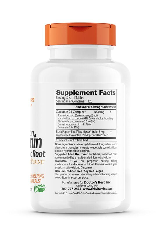 High Absorption Curcumin 1000 mg – 120 tabletten - Afbeelding 3