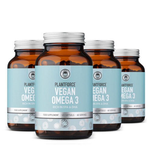 Vegan Omega-3 Algenolie – 4x120 softgels – 3+1 Gratis