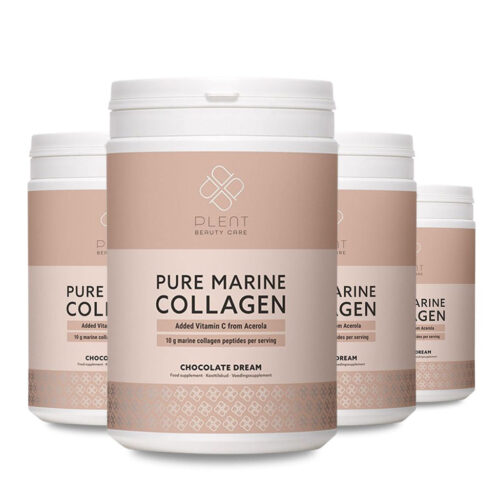 Pure Marine Collageen Poeder – Chocolate Dream – 4×300 g – 3+1 Gratis Aanbieding