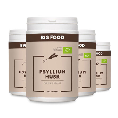 Psyllium Husk Vezels Puur & Bio – 400 g – 3+1 Gratis Aanbieding