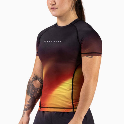 Hayabusa Apex Nova rashguard dames korte mouw oranje