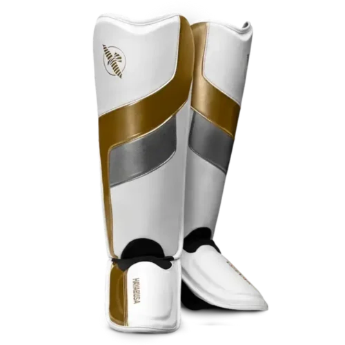 Hayabusa T3 Full-Back scheenbeschermers wit/goud