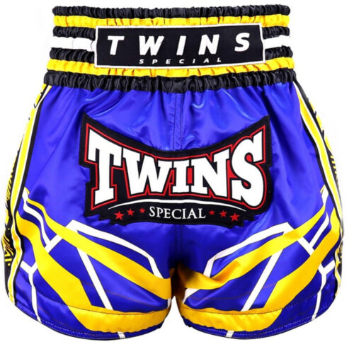 Twins Special TTBL Racing Muay Thai short blauw geel