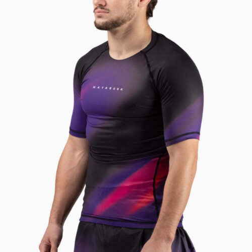 Hayabusa Apex Nova rashguard korte mouw paars
