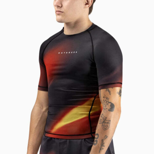 Hayabusa Apex Nova rashguard korte mouw oranje