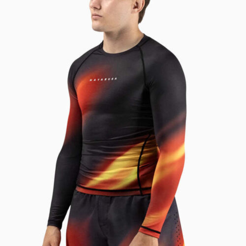 Hayabusa Apex Nova rashguard lange mouw oranje