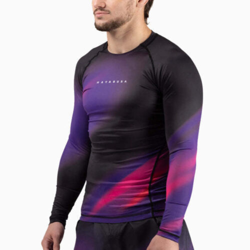 Hayabusa Apex Nova rashguard lange mouw paars