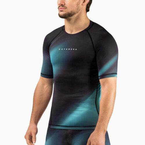 Hayabusa Apex Nova rashguard korte mouw teal