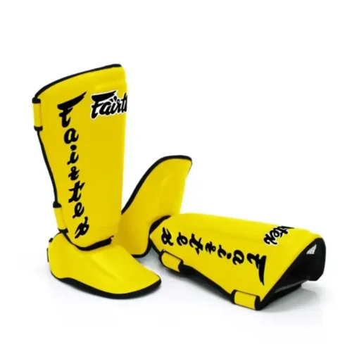 Fairtex SP7 Twister afneembare scheenbeschermers geel
