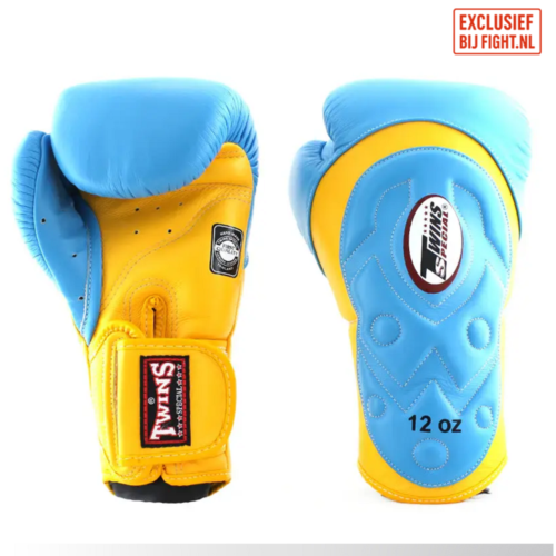 Twins Special BGVL 6 bokshandschoenen geel lichtblauw