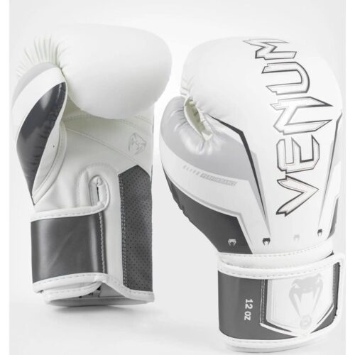 Venum Elite Evo bokshandschoenen wit grijs