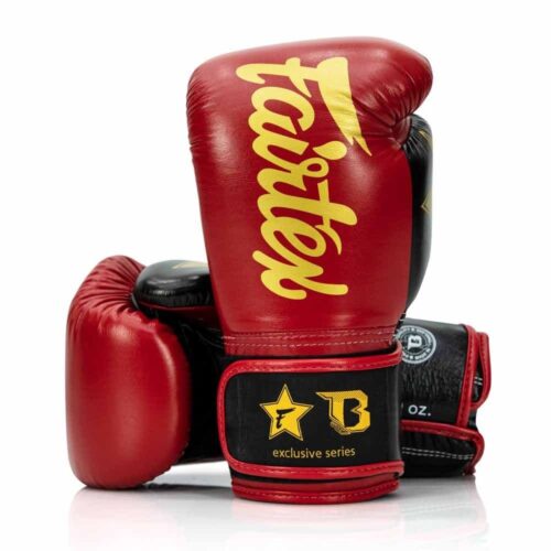 Fairtex x Booster FXB BG V2 bokshandschoenen rood/zwart/goud