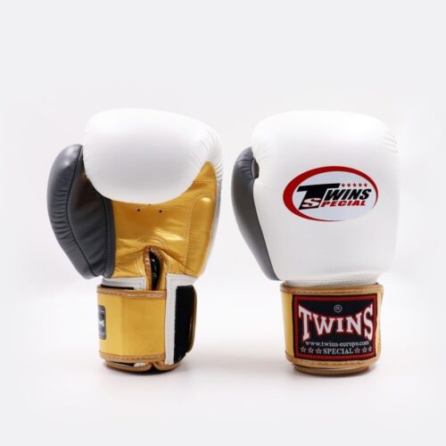 Twins Special BGVL 3-3T bokshandschoenen goud wit grijs