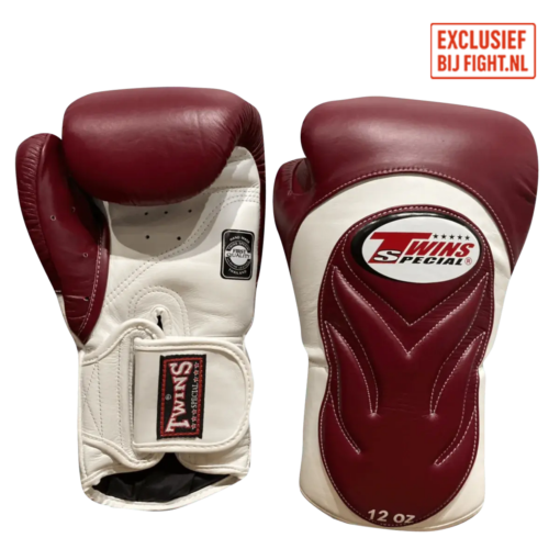 Twins Special BGVL 6 bokshandschoenen wit bordeauxrood