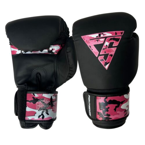 Fightsense Fury kinderbokshandschoenen Camo roze