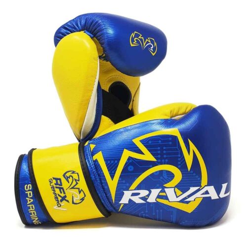 Rival RFX Guerrero V P4P sparringhandschoenen geel blauw
