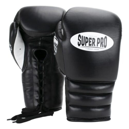 Super Pro Combat Gear Knock Out bokshandschoenen zwart wit