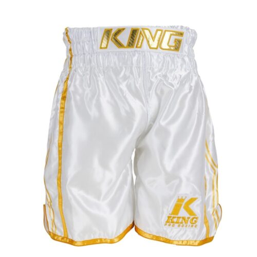 King Pro Boxing XK Short 2 boksbroek wit goud