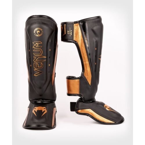 Venum Elite Evo scheenbeschermers zwart brons