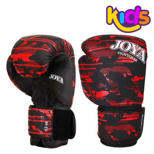 Joya Camo V2 kinderbokshandschoenen rood