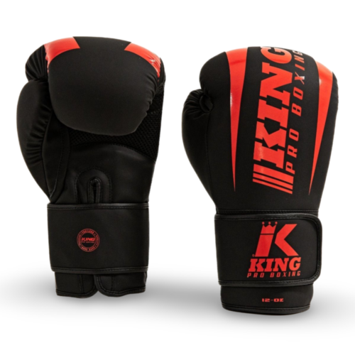 King Pro Boxing Revo 8 bokshandschoenen zwart rood