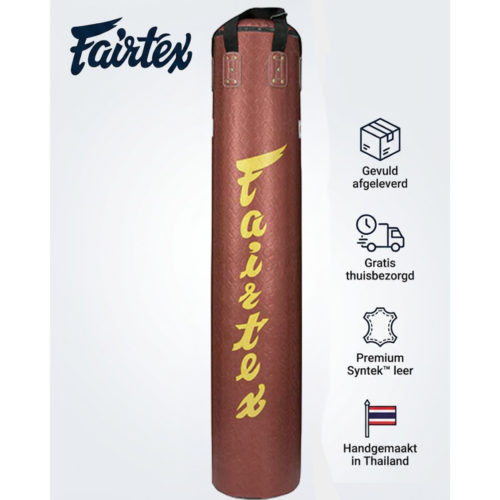 Fairtex HB6 Muay Thai banana bag Python rood/goud