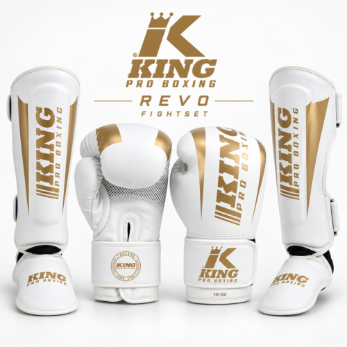 King Pro Boxing REVO kickboksset wit/goud