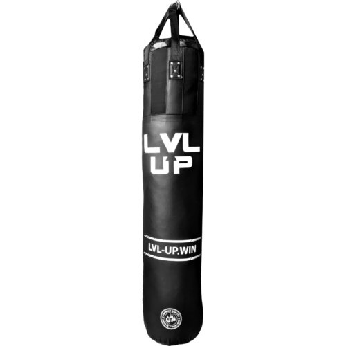LVL-UP bokszak 180 cm ongevuld zwart
