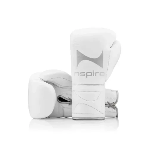 NSPIRE Elite leren bokshandschoenen wit/zilver