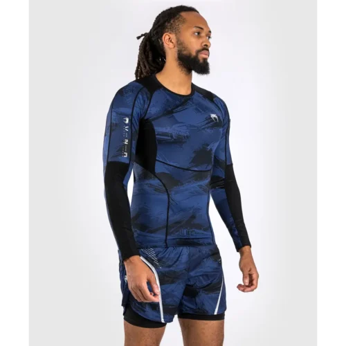 Venum Electron 3.0 rashguard lange mouw marine