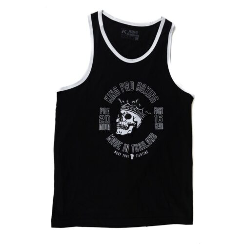 King Pro Boxing KPB JS Skull 01 mouwloos T-shirt zwart