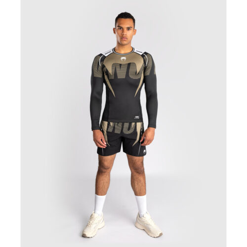 Venum Adrenaline rashguard lange mouwen zwart zand