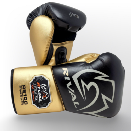 Rival RS100 sparringhandschoenen zwart goud