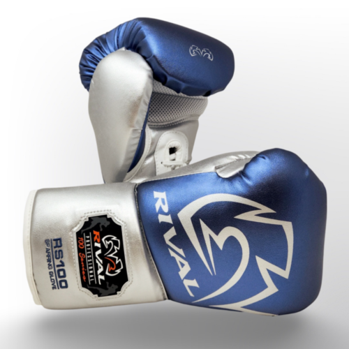 Rival RS100 sparringhandschoenen blauw zilver