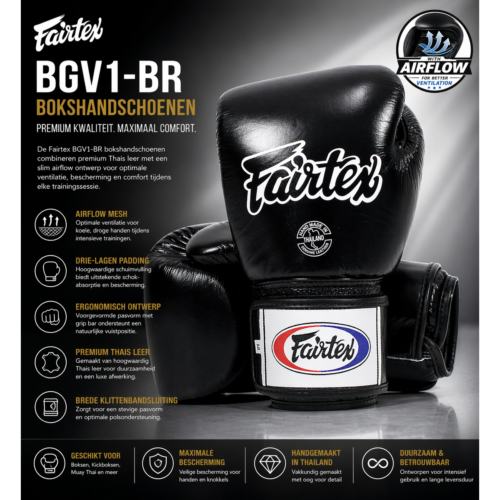 Fairtex BGV1 Air bokshandschoenen zwart