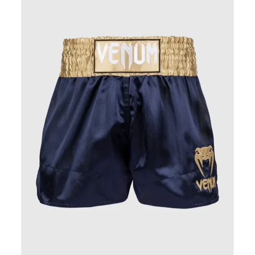 Venum Classic Muay Thai short navyblauw goud