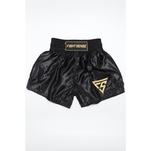 Fightsense Muay Thai short zwart/goud