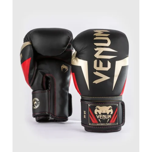Venum Elite bokshandschoenen zwart goud rood