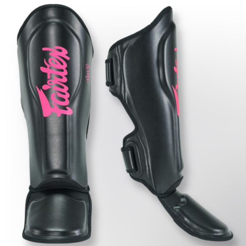 Fairtex PRO BGL V10 scheenbeschermers zwart/roze