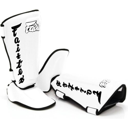 Fairtex SP7 Twister afneembare scheenbeschermers wit