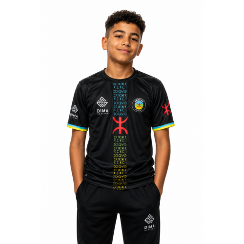 Dima Amazigh Icon T-shirt zwart voor jeugd