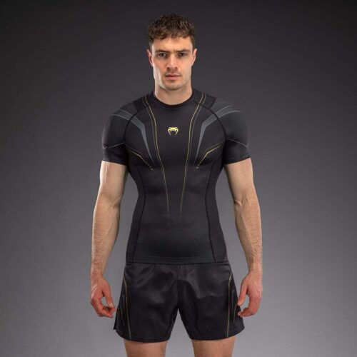 Venum Streamline rashguard korte mouw zwart goud