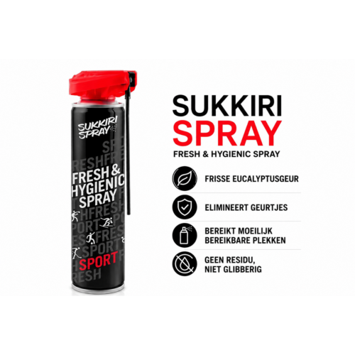 Sukkuri Spray geurspray voor sportuitrusting